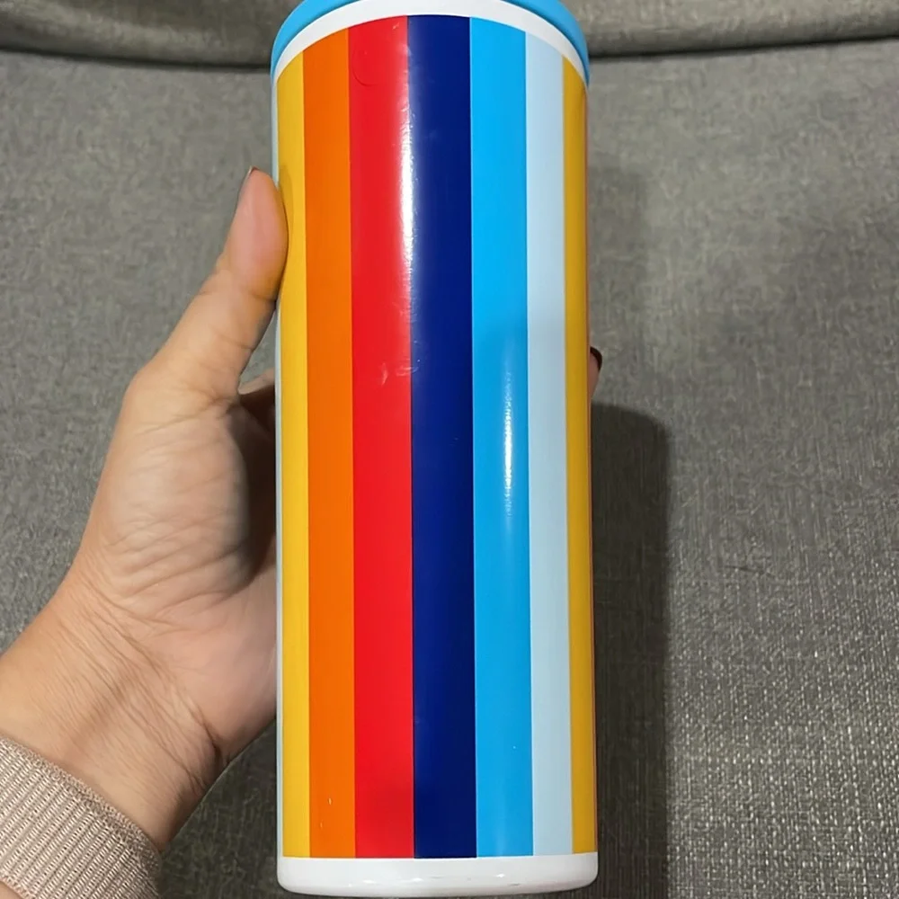 ALDI Rainbow Tumbler 2023 Gear Capsule Collection Stripes 24oz Stainless NWT